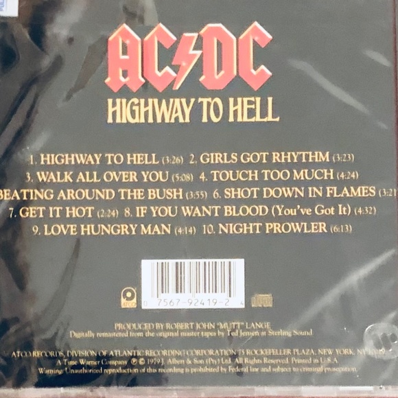 1990s Never Opened Highway to Hell CD - Picture 3 of 4
